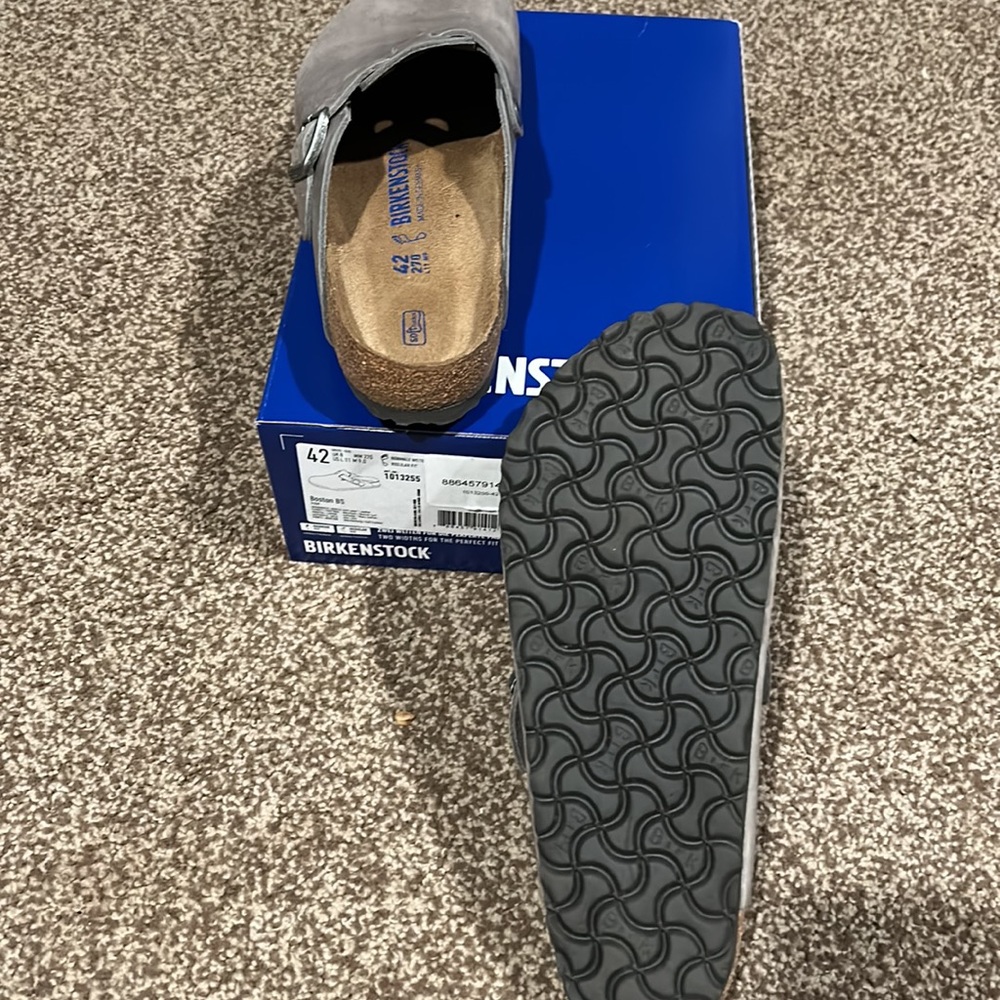 brikenstok (boston) grey leather - Picture 2 of 3